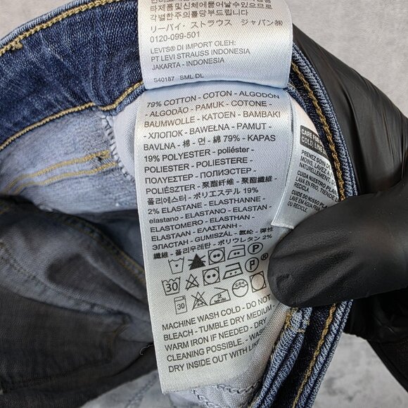 Levis 711 Skinny Ankle Jeans Womens Size 30 Blue Stretch Mid Rise Denim Pants - Picture 12 of 13